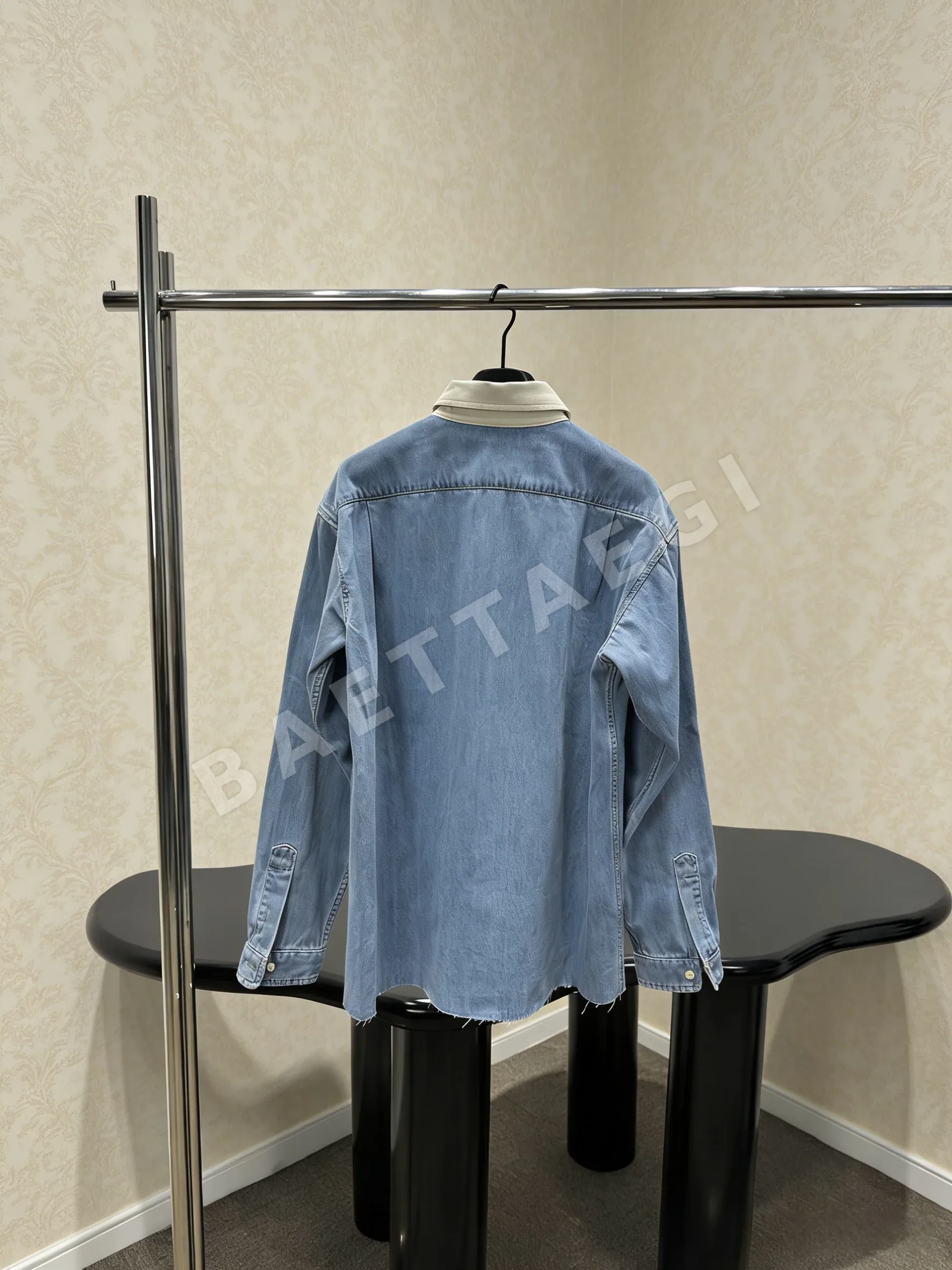 미우미우 블루 데님 카라 자켓 상세 이미지 11