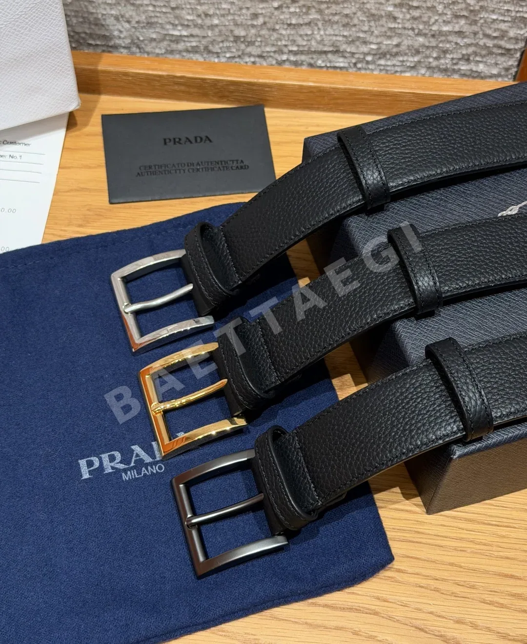 프라다 33mm 가죽 벨트 상세 이미지 7