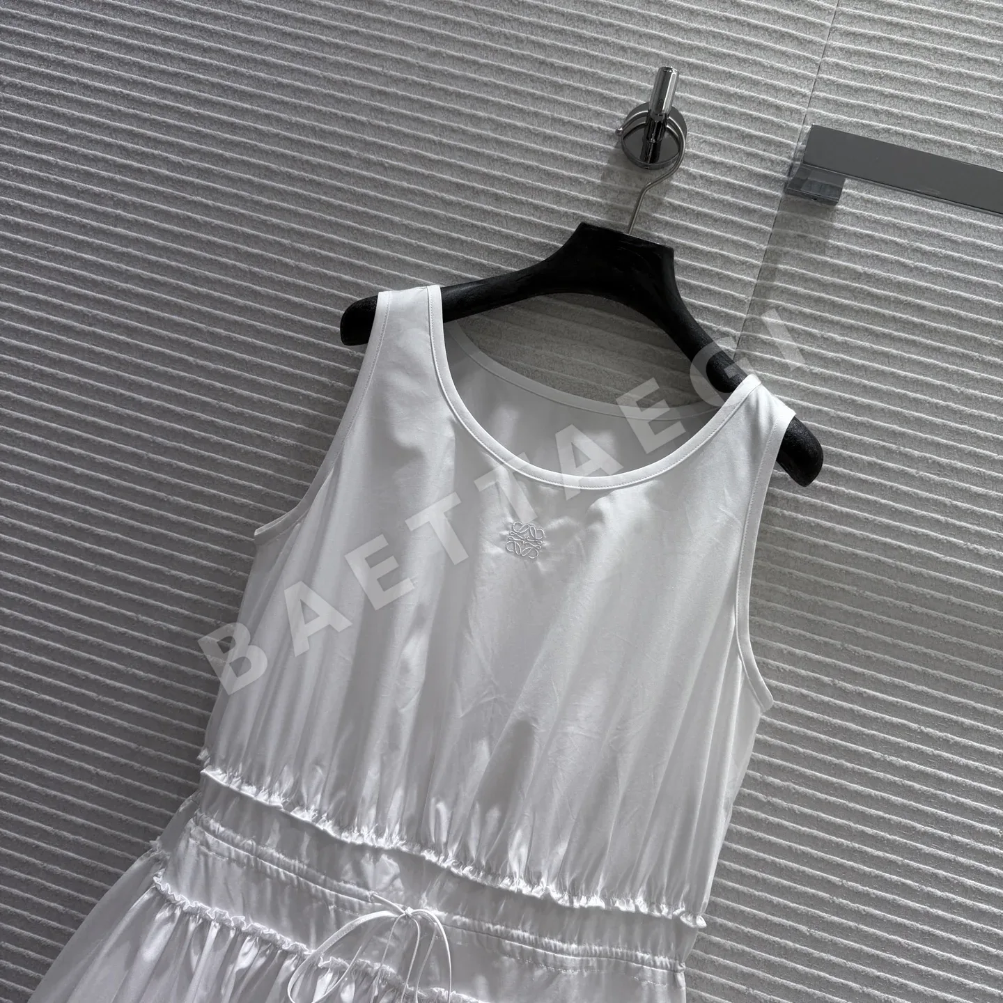 로에베 Paula's Ibiza 면 포플린 민소매 A라인 원피스 상세 이미지 2
