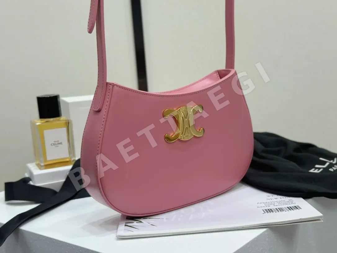 셀린느 미디엄 핑크 카프스킨 숄더백 상세 이미지 2