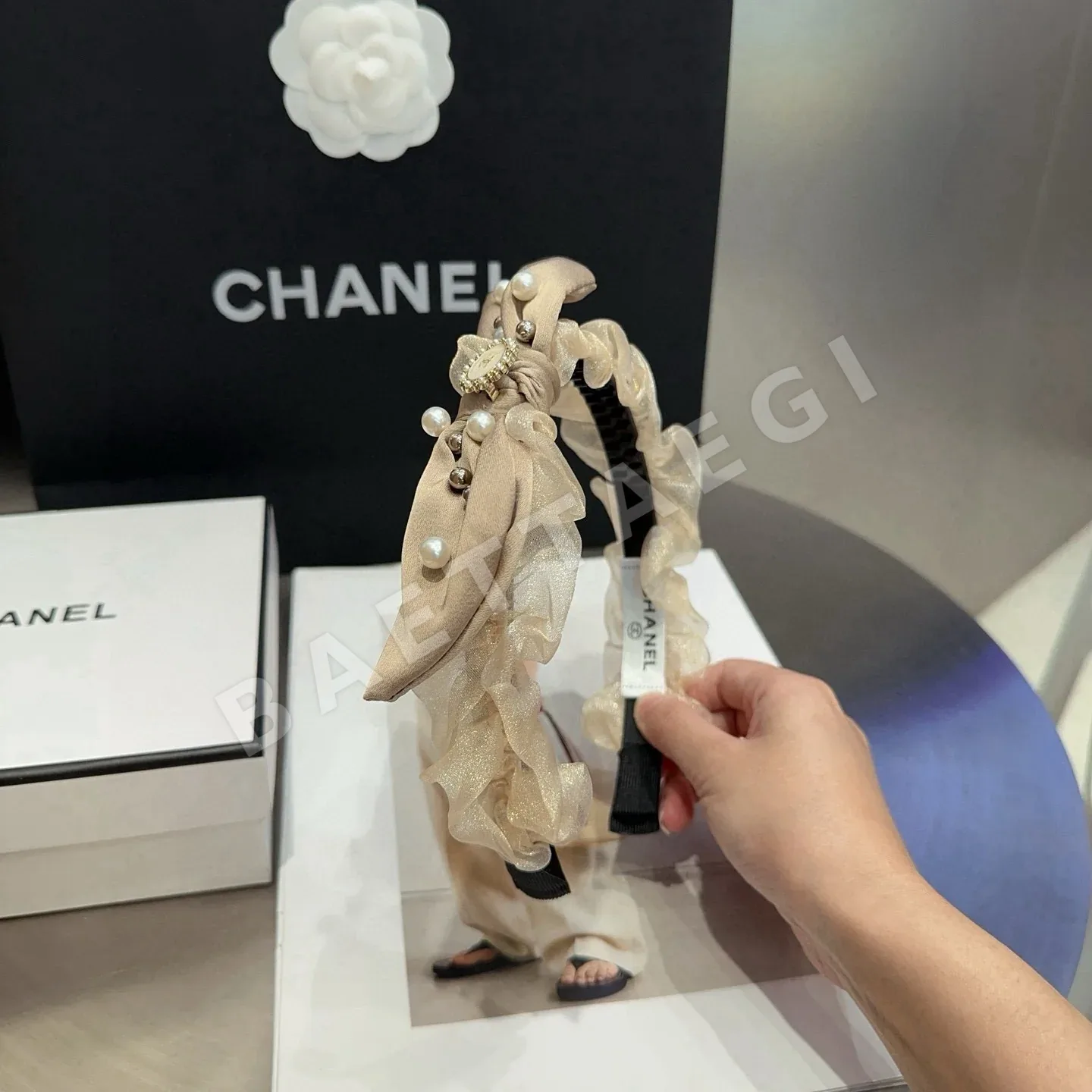 샤넬 고급 헤어밴드 악세사리 상세 이미지 5
