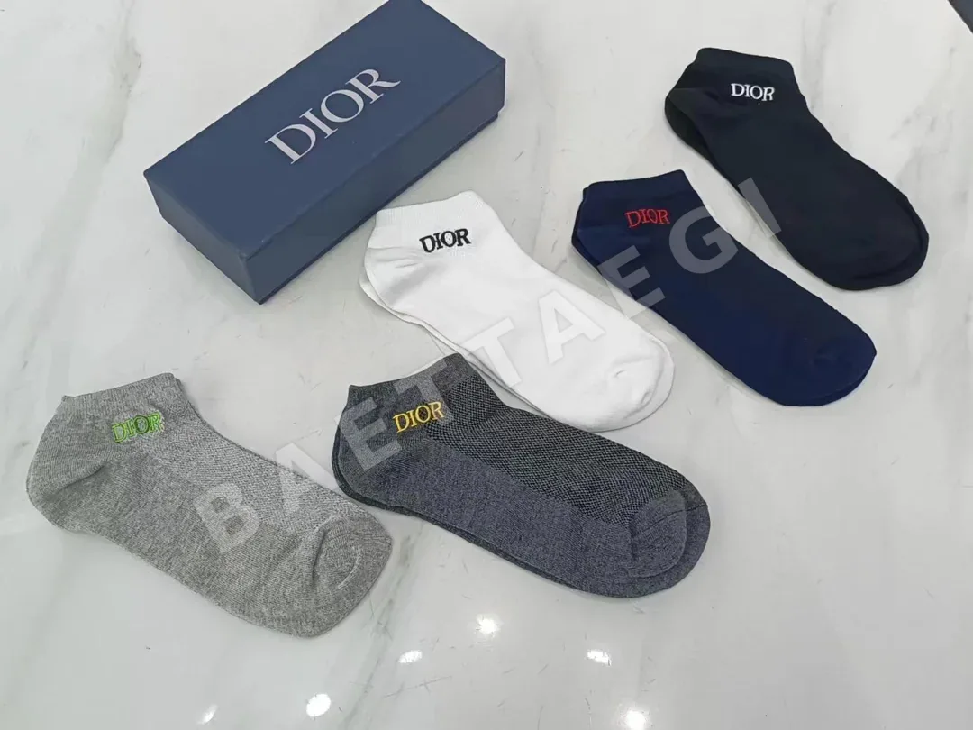 디올 마사지 기능 쇼트 양말 5족 세트 상세 이미지 3
