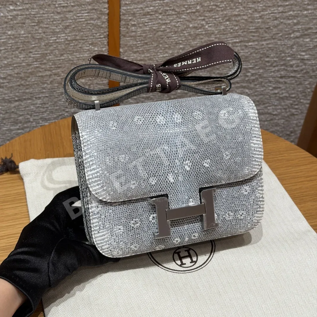 에르메스 콘스탄스 도마뱀 가죽 가방 161331