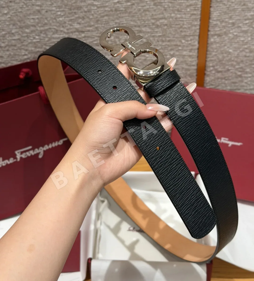 페레가모 JD350 간치니 양면 조절 벨트 상세 이미지 2