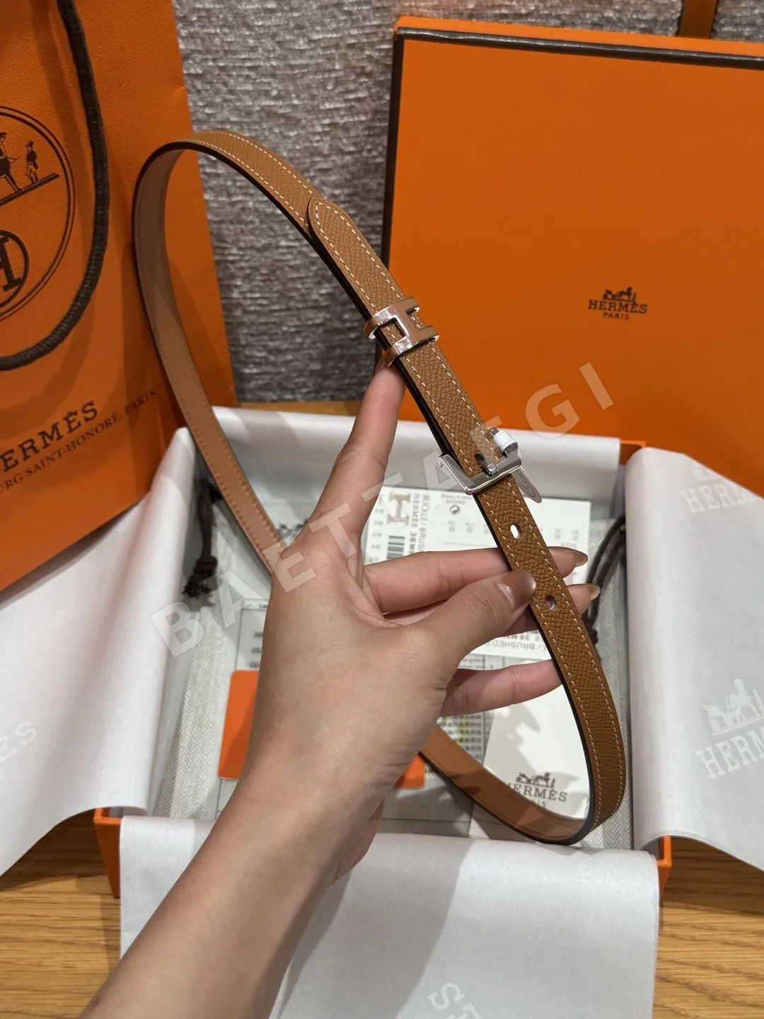 에르메스 팝 H 에포손 카프스킨 벨트 상세 이미지 3