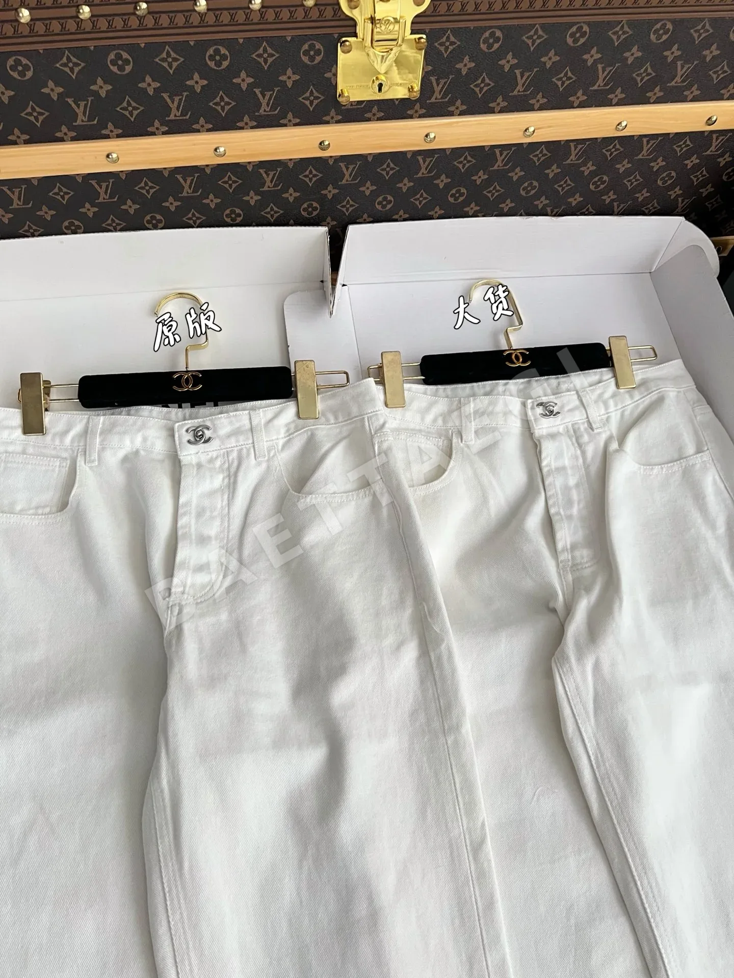 샤넬 흰색 여성 바지 상세 이미지 6