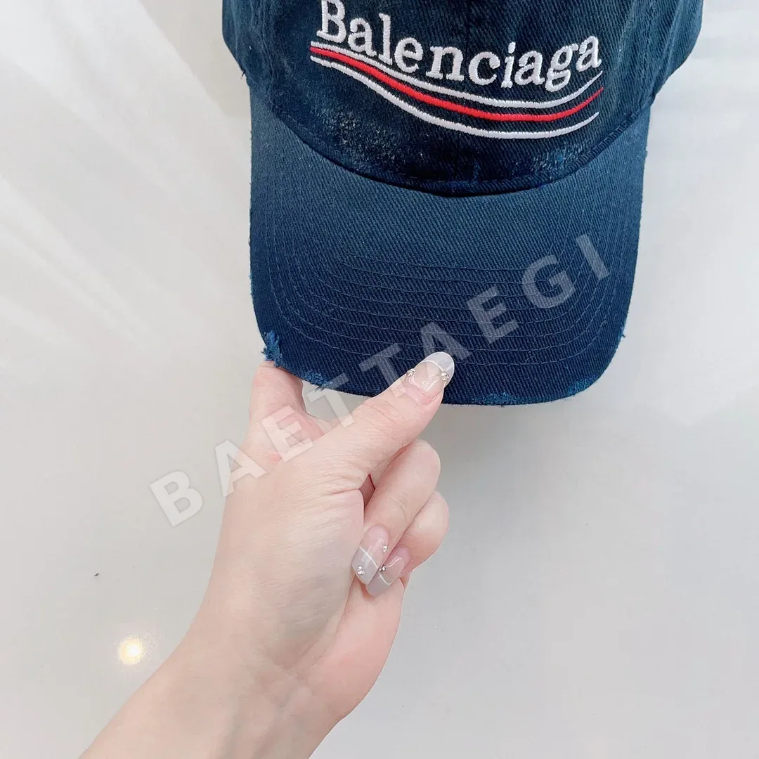 발렌시아가 워시드 데미지 가공 베이스볼 캡 상세 이미지 4