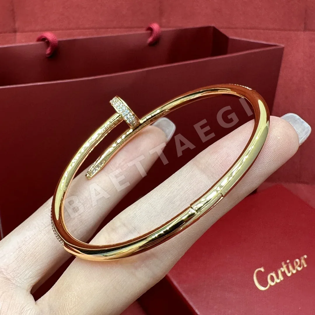 까르띠에 저스트 앵 끌루 와이드 다이아몬드 네일 뱅글 팔찌 상세 이미지 5