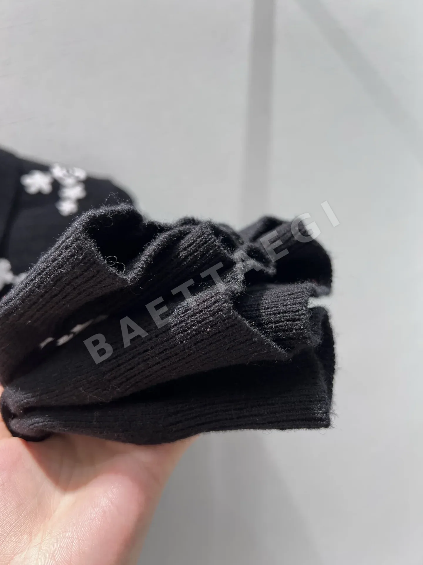 샤넬 꽃무늬 자카드 폴로 카라 반팔 니트 상세 이미지 6