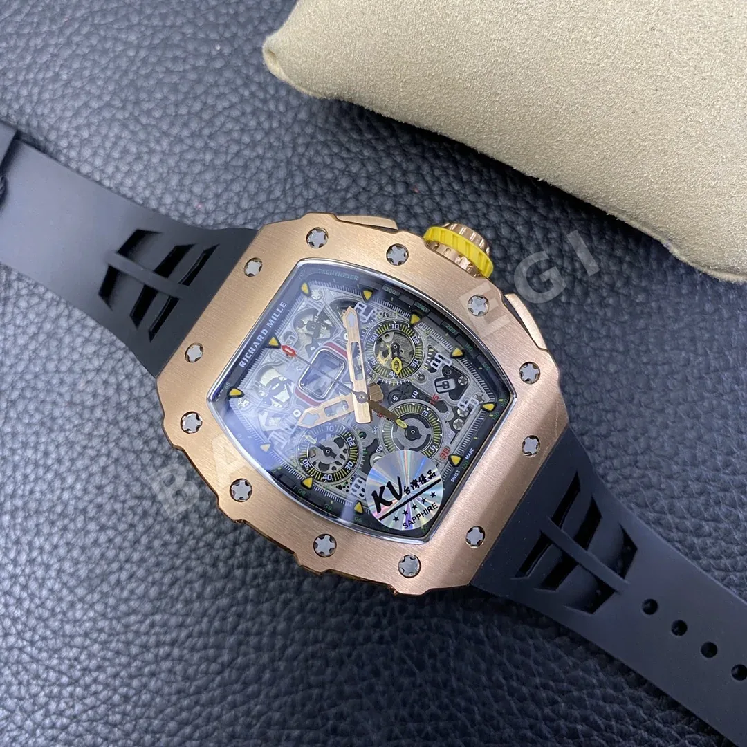 리차드밀 RM011 KV 공장 골드 크로노그래프 남성 시계 레플리카 44827 Richard Mille 상세 이미지 8