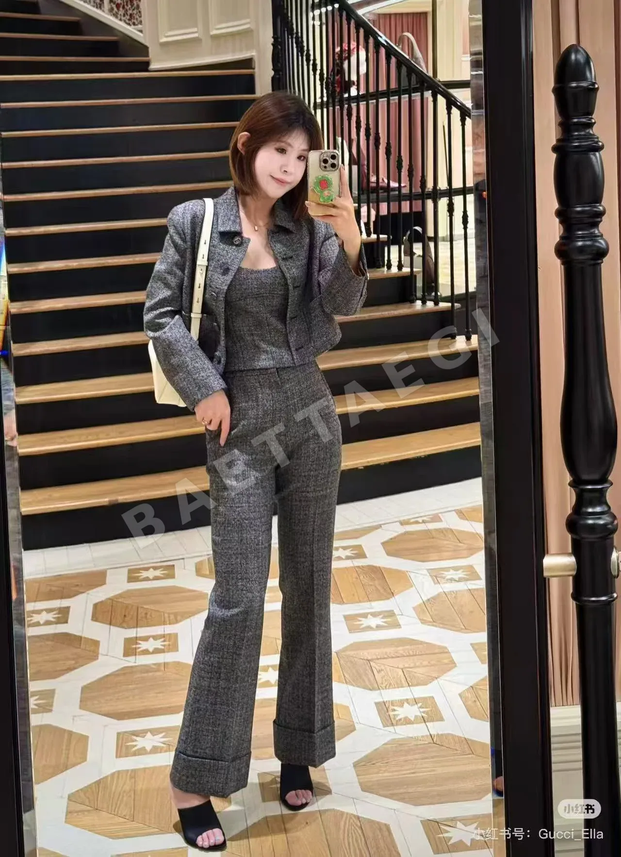구찌 플레어 슈트 여성 바지 91636