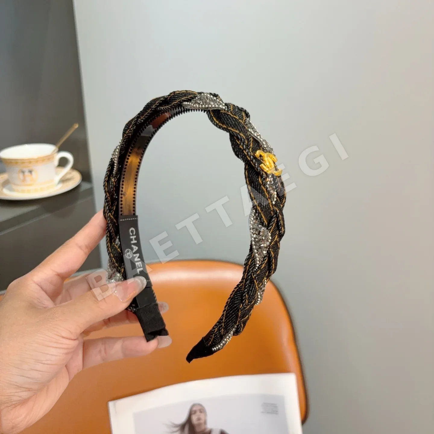 샤넬 데님 헤어밴드 182863