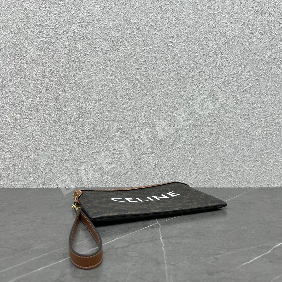 셀린느 스트랩 클러치 지갑 황갈색 상세 이미지 4