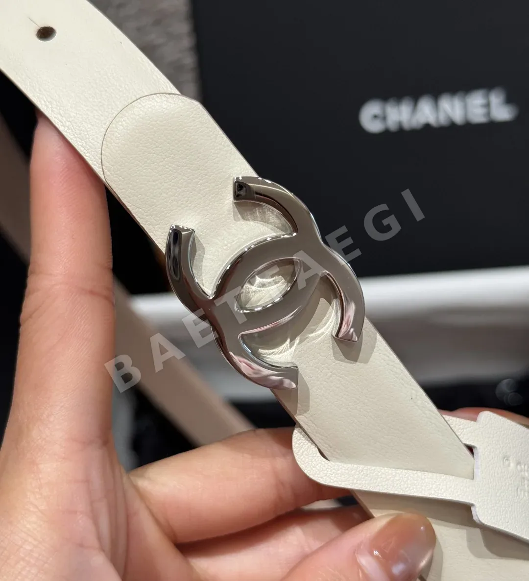 샤넬 타임리스 클래식 더블 C 양면 카프스킨 벨트 상세 이미지 9