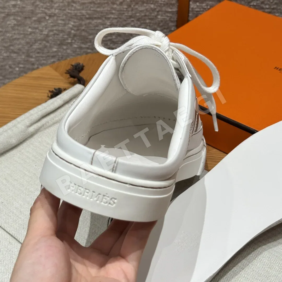 에르메스 샌들 남성 화이트 카프스킨 상세 이미지 7
