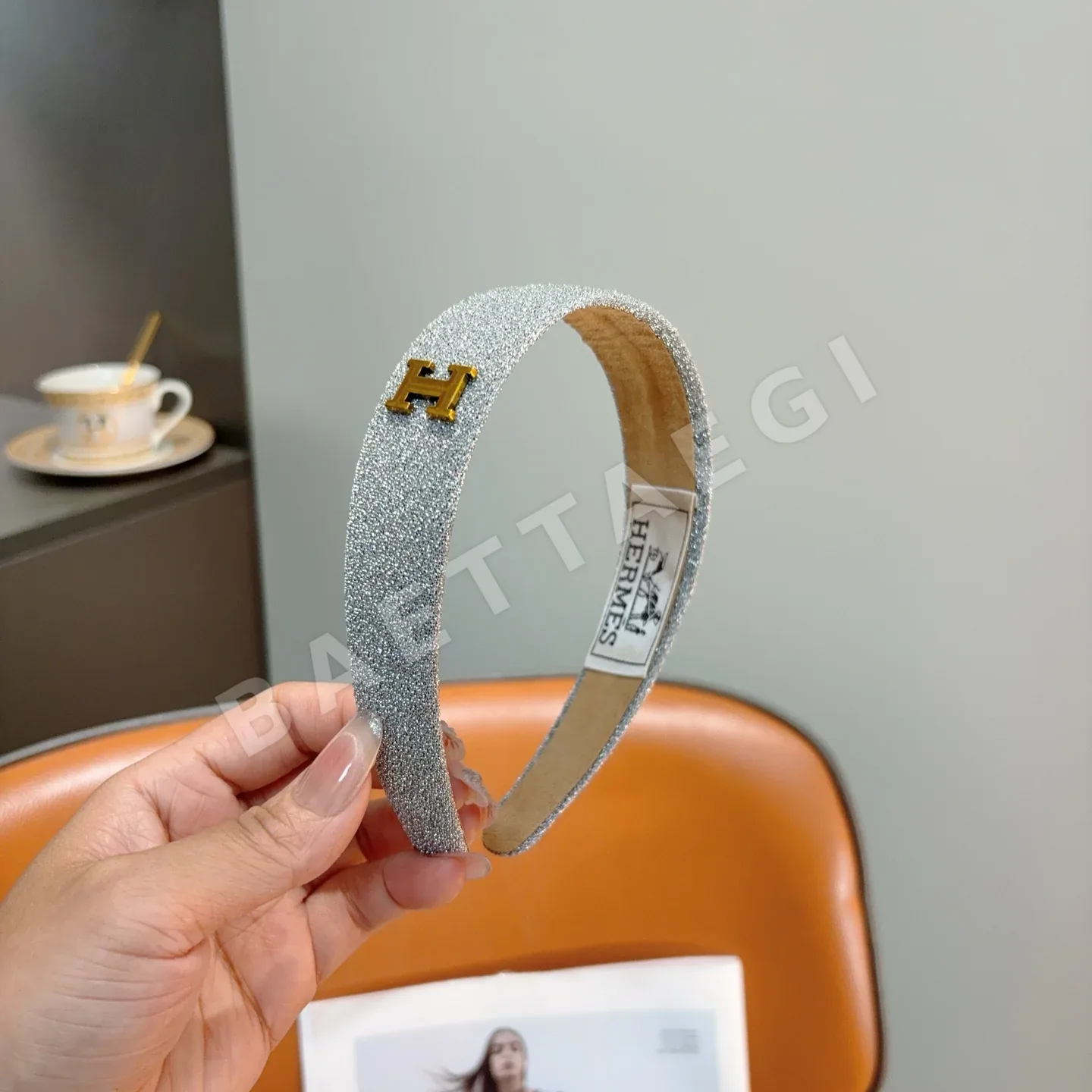 에르메스 린넨 헤어밴드 상세 이미지 3