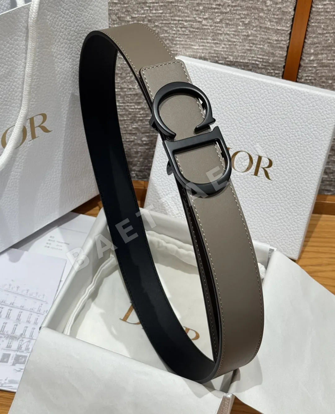 디올 양면 가죽 벨트 상세 이미지 3
