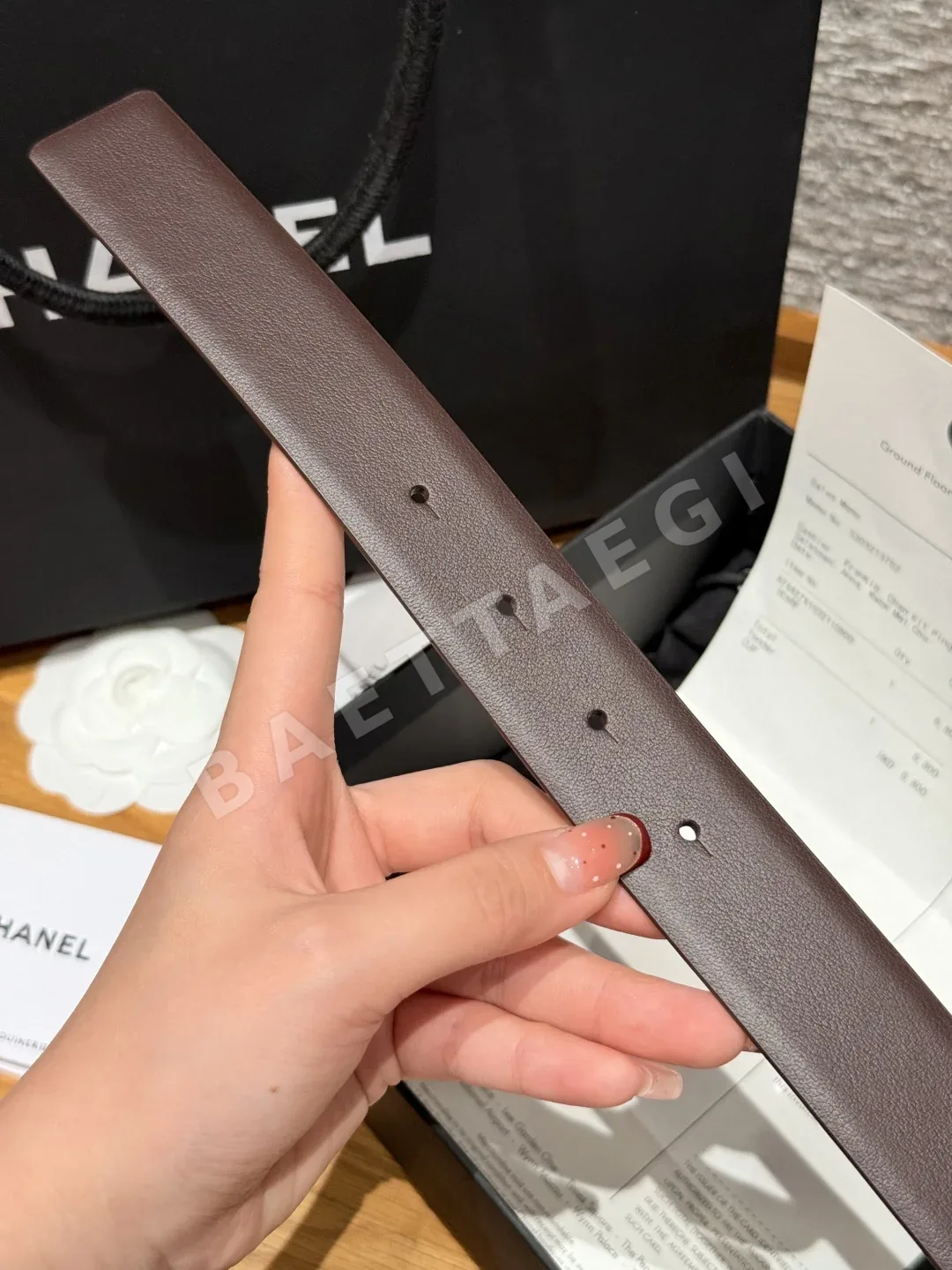 샤넬 양면 소가죽 벨트 상세 이미지 8