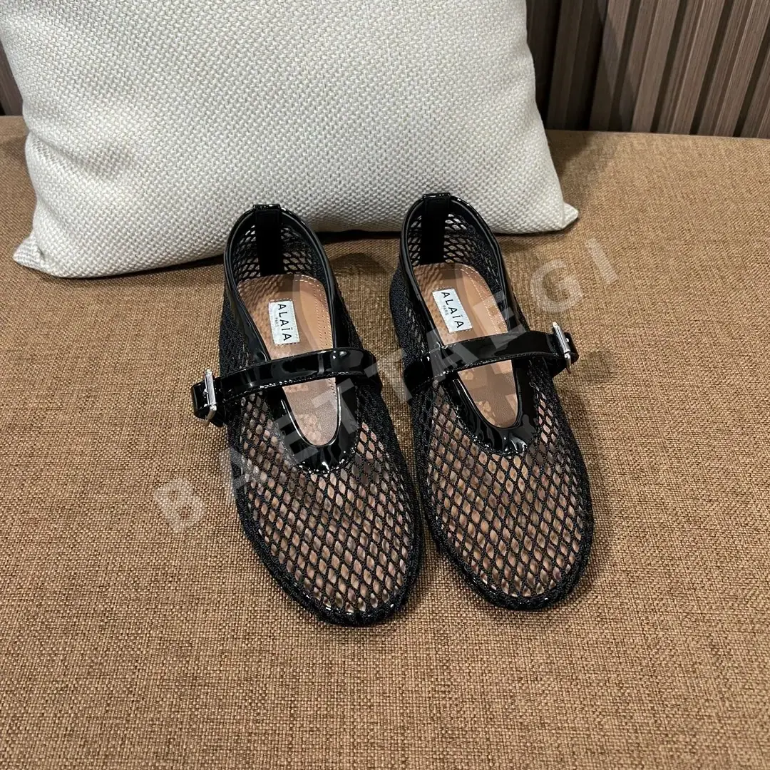 알라이아 오픈워크 메시 발레 슈즈 상세 이미지 2