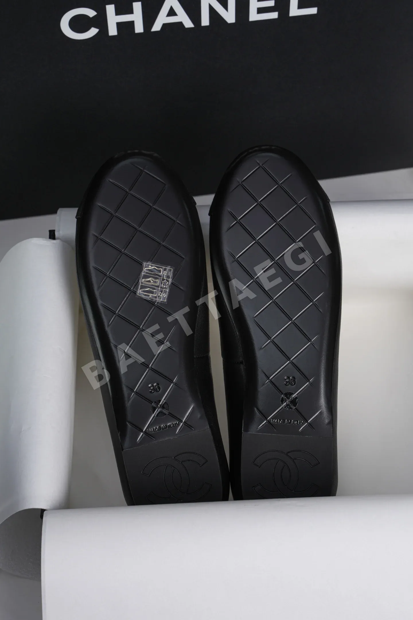 샤넬 플랫 블랙 스트랩 상세 이미지 9