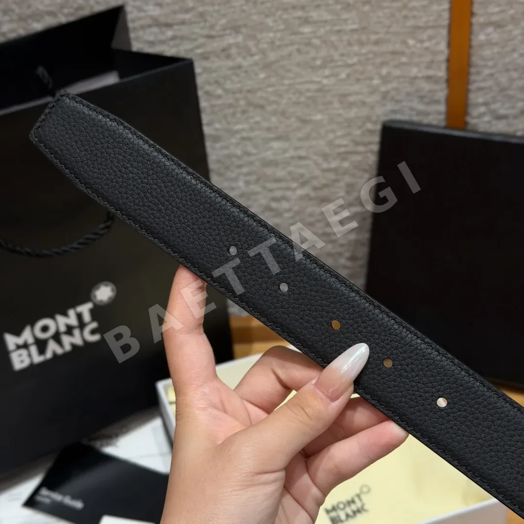 몽블랑 양면 자동 조절 남성 벨트 상세 이미지 6