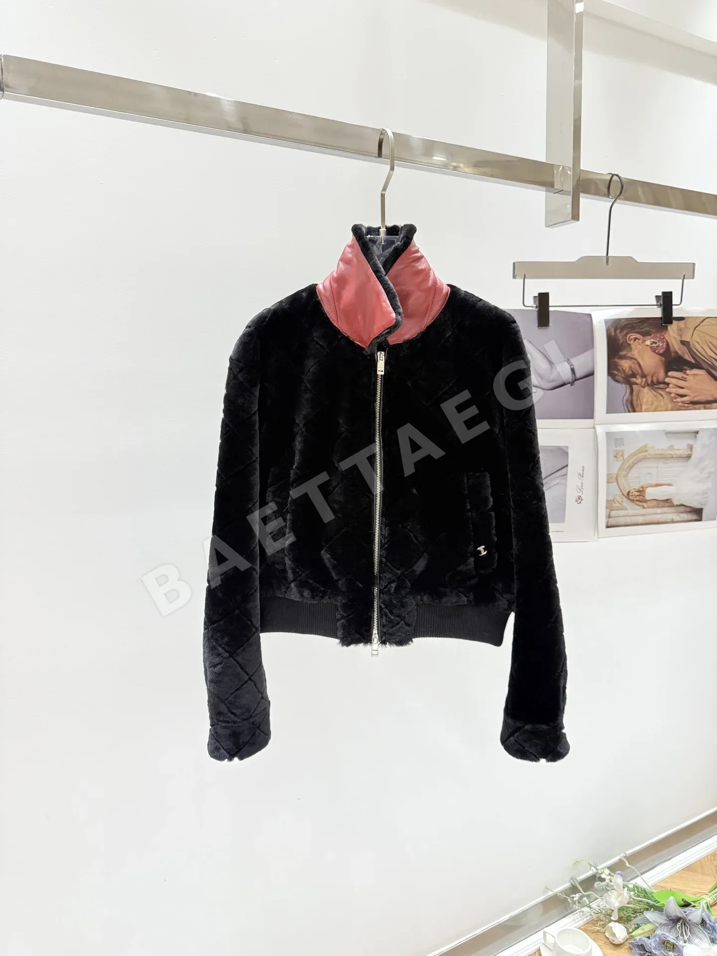 샤넬 울 모피 여성 자켓 상세 이미지 2