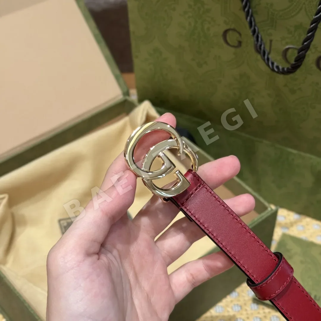 구찌 마몬트 골드 더블 G 가죽 벨트 상세 이미지 7
