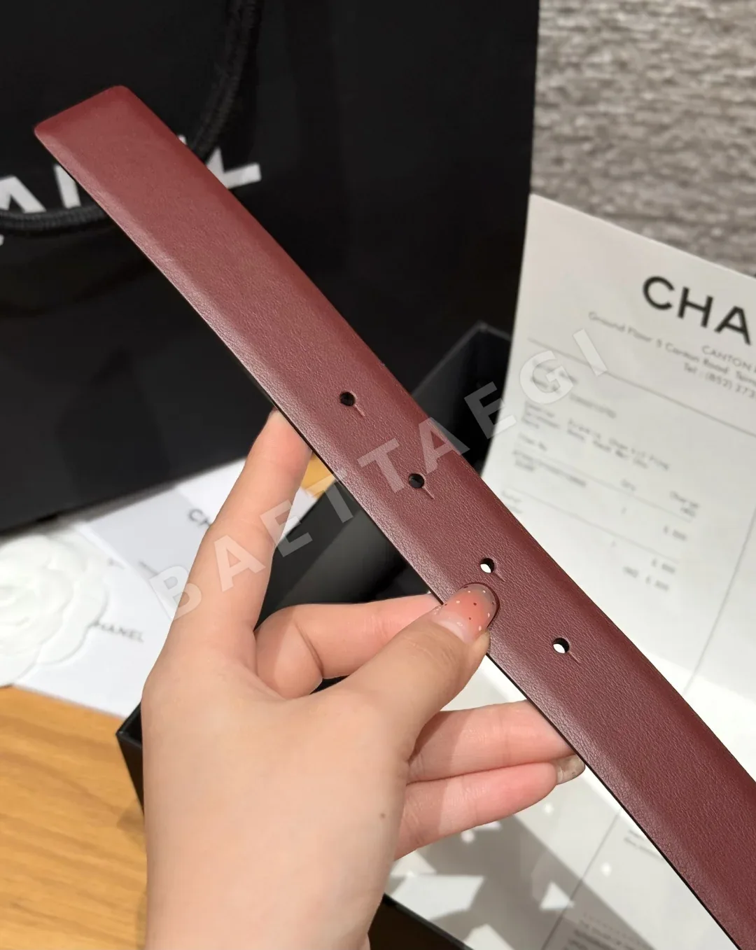 샤넬 CC 골드 버클 리버시블 카프스킨 벨트 상세 이미지 8