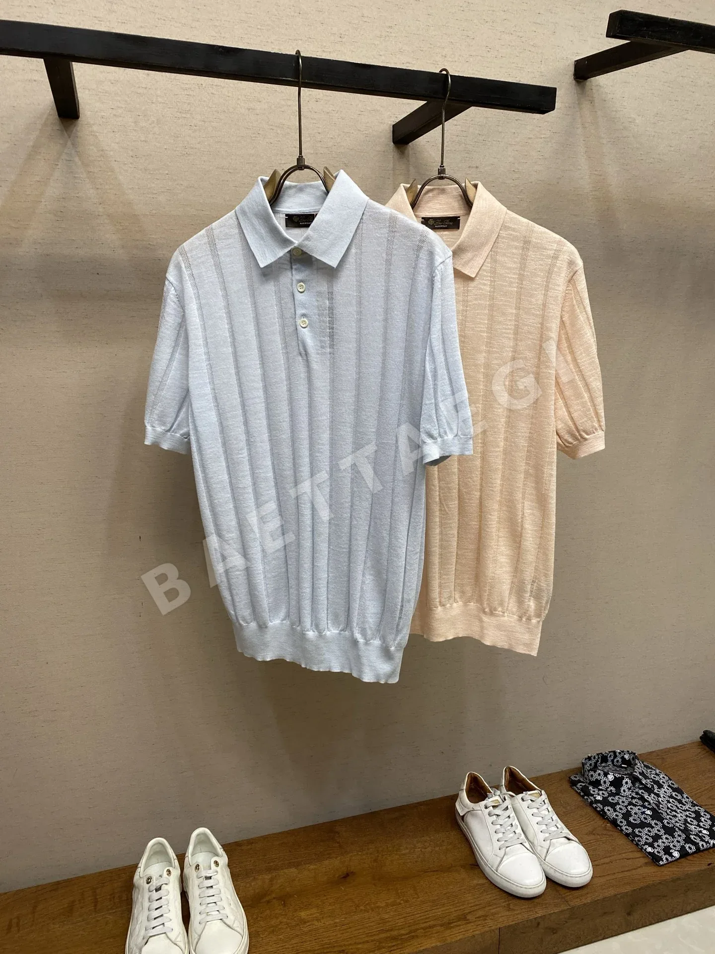 로로피아나 남성 린넨 혼방 반팔 티셔츠 상세 이미지 3