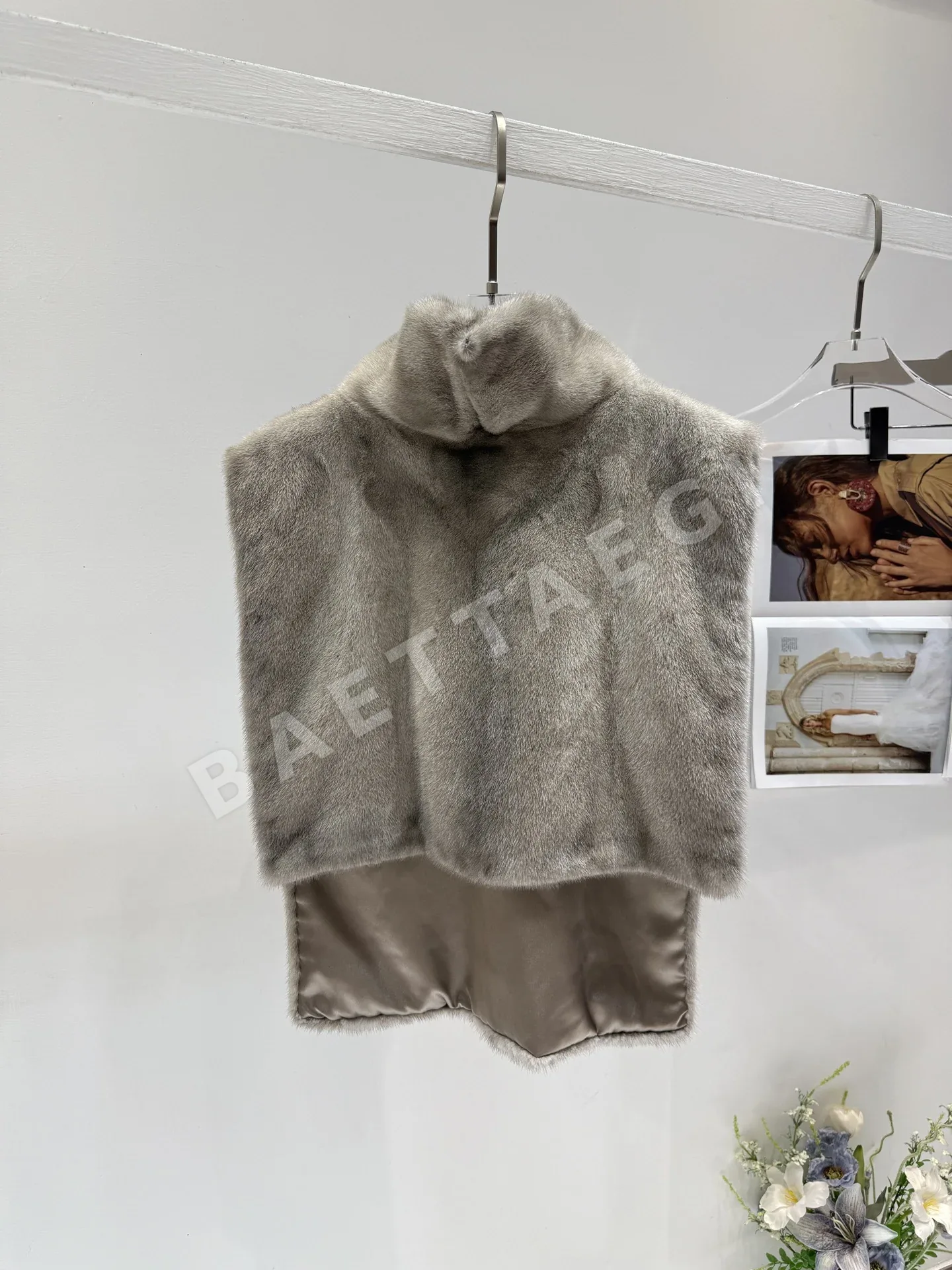 더로우 밍크 숄 여성 조끼 206331