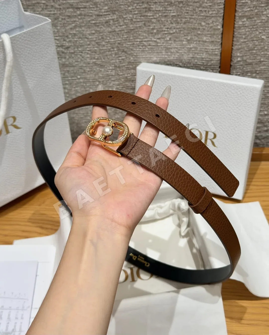 디올 디종 30 몽테뉴 송아지가죽 벨트 상세 이미지 4