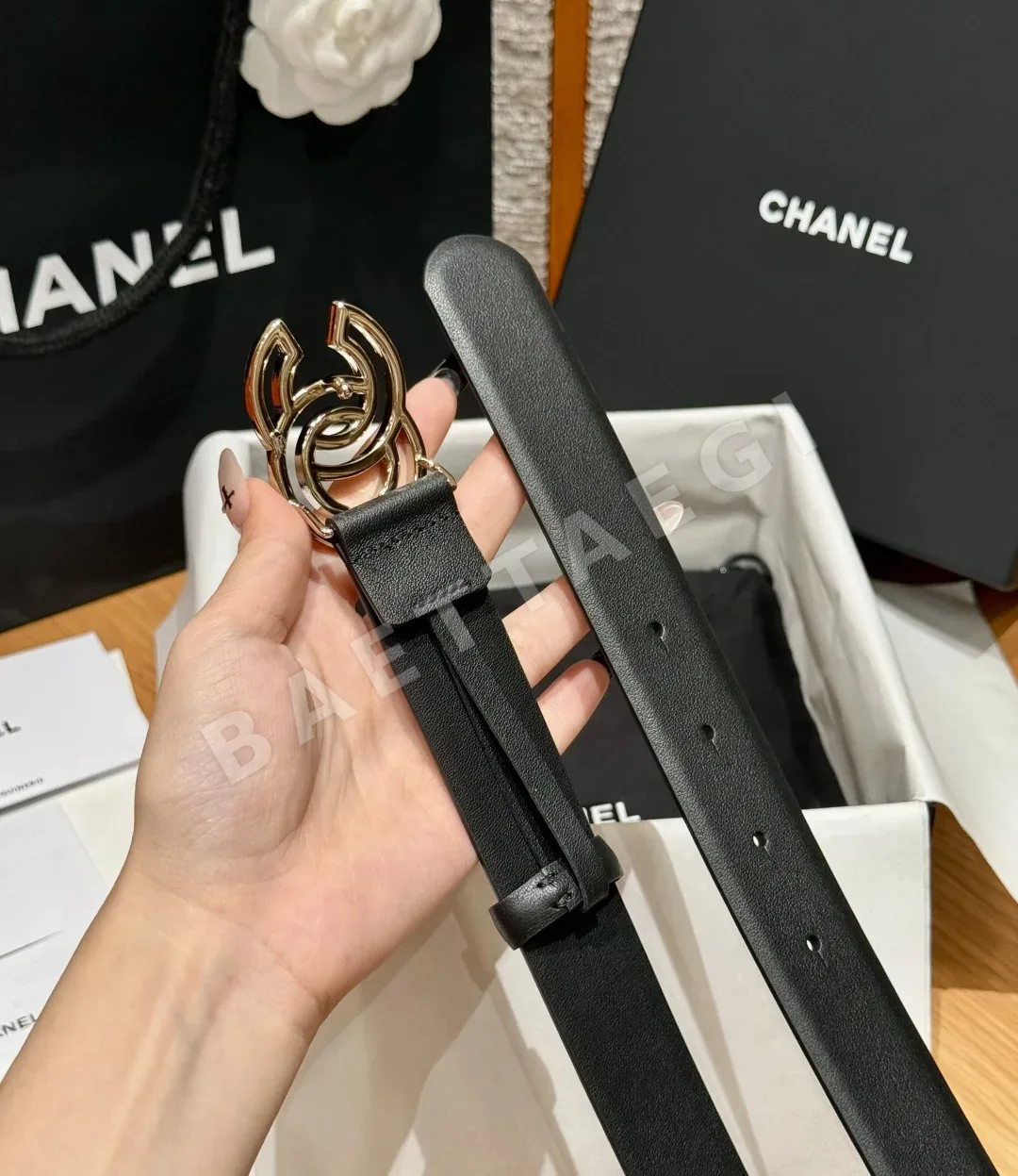 샤넬 클래식 더블 C 가죽 벨트 상세 이미지 3