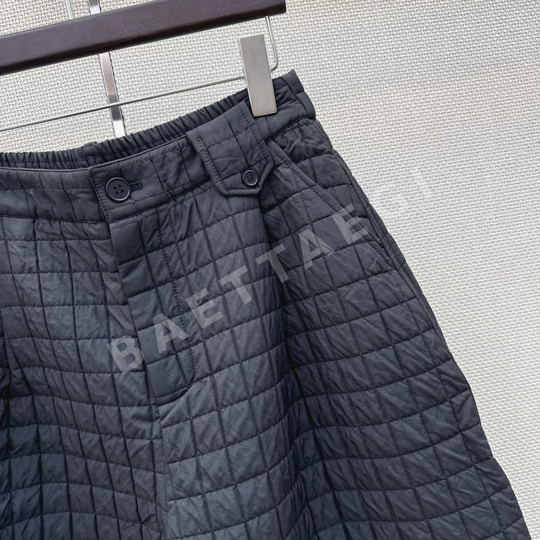 브루넬로쿠치넬리 체크 퀼팅 크롭트 코튼 바지 상세 이미지 3