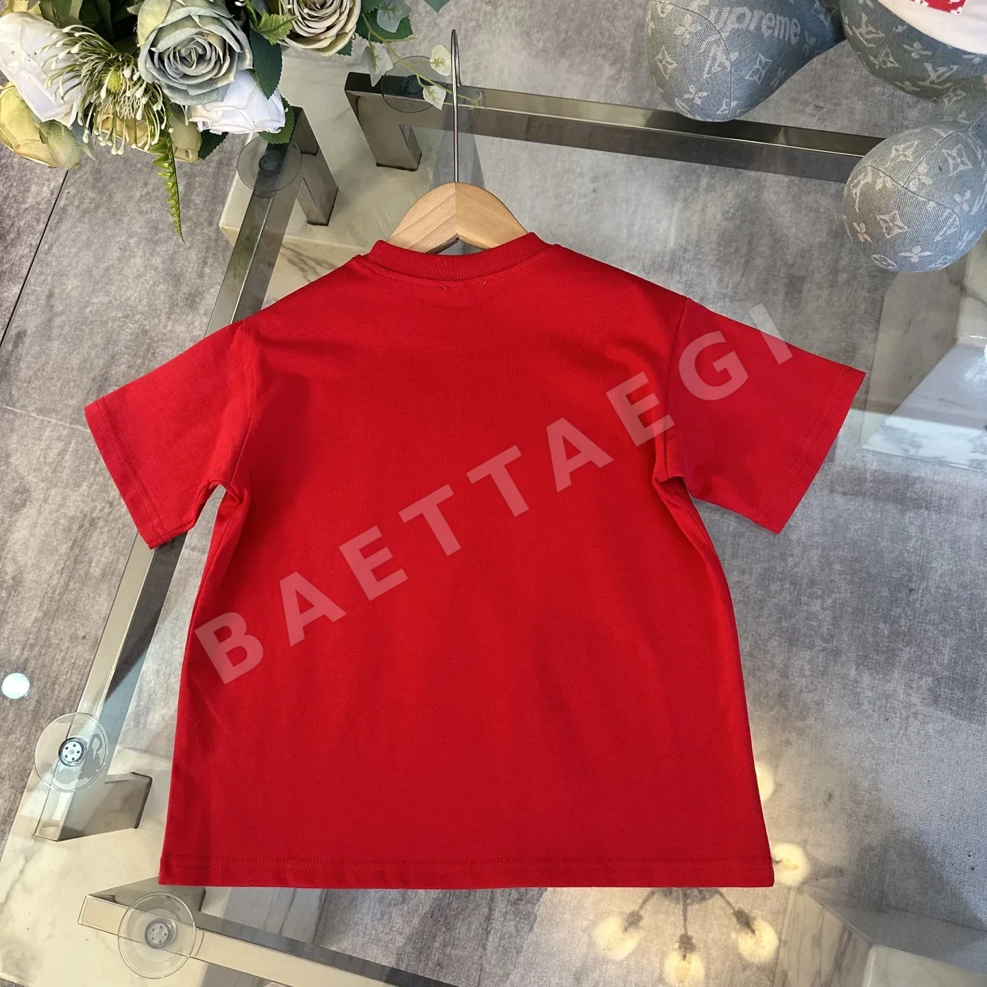 구찌 GUCCI* *Qi 2026 早春子供服 新作 半袖 新年プリント 発泡Tシャツ、オリジナル品質、230g ヘビーウェ 상세 이미지 8