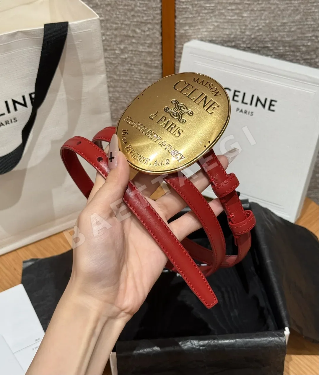 셀린느 메종 13mm 가죽 벨트 상세 이미지 2