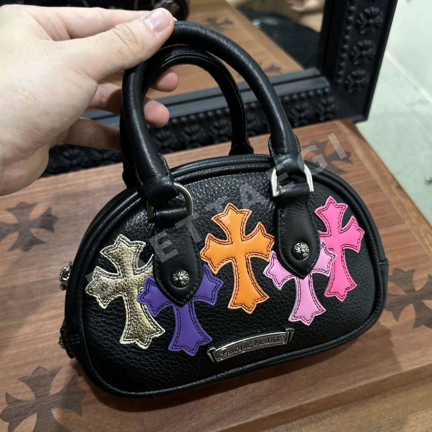크롬하츠 레더 볼링백 상세 이미지 2