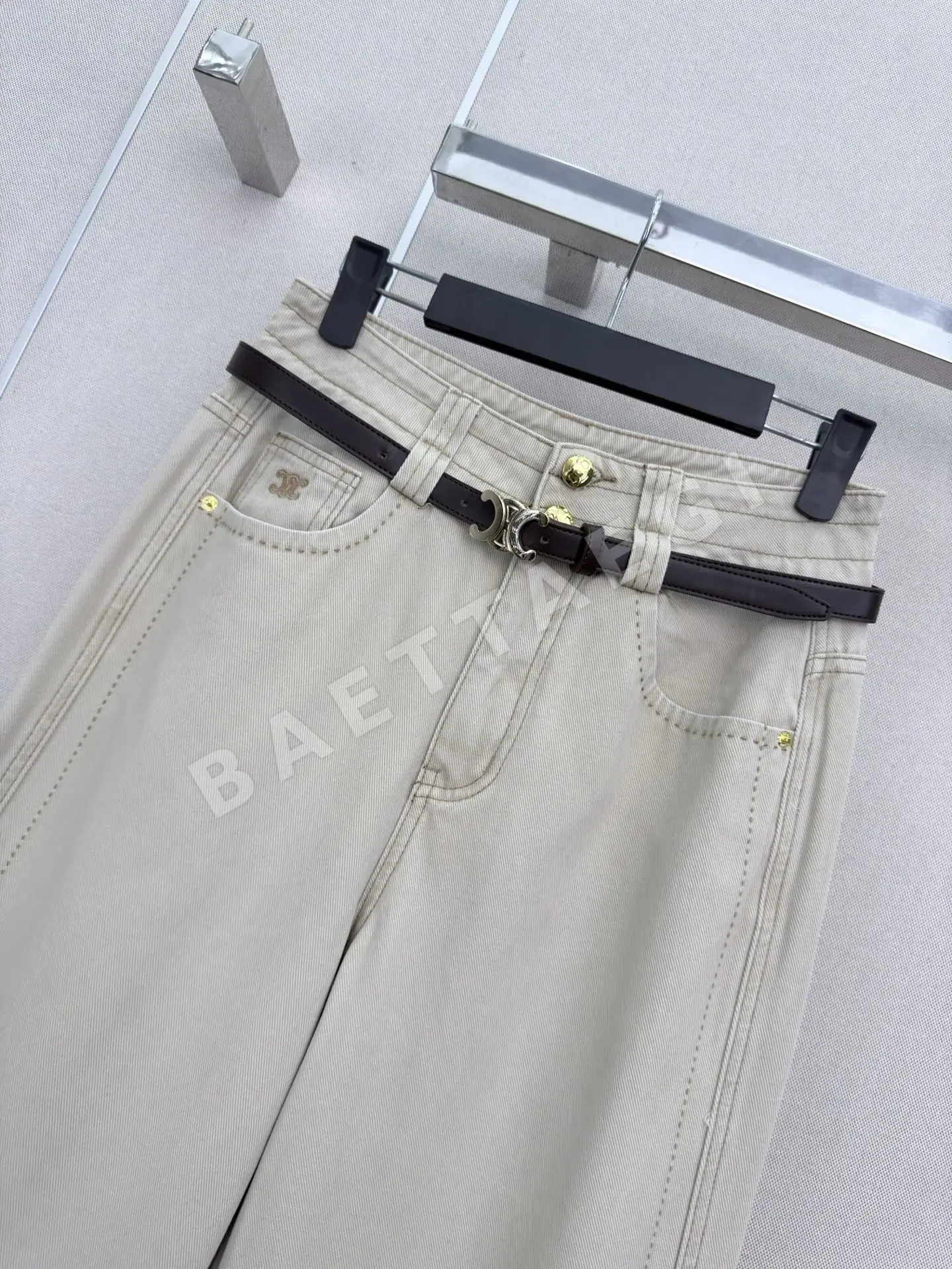 셀린느 데님 와이드 레그 바지 상세 이미지 2