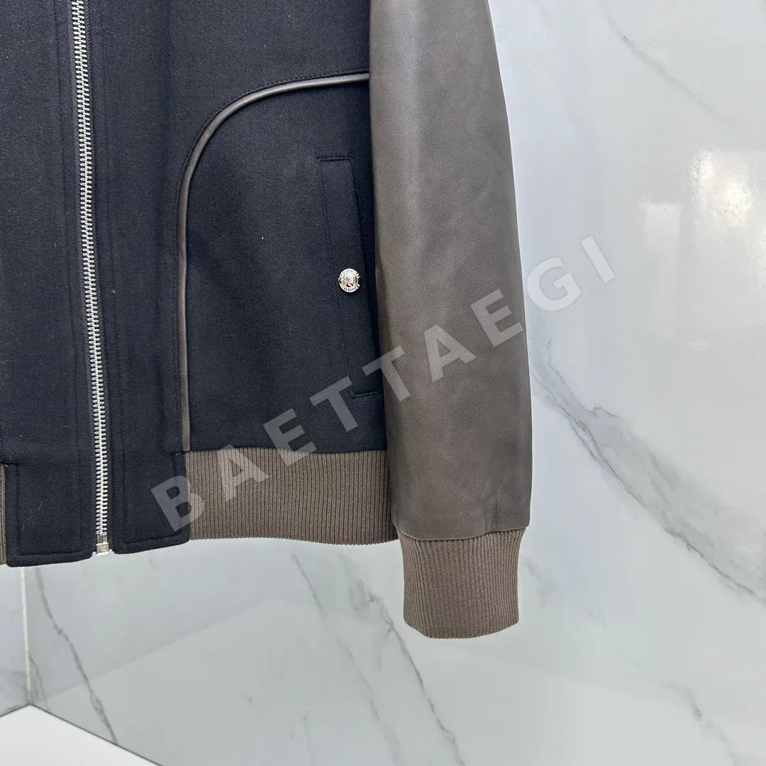브루넬로쿠치넬리 시프스킨 라펠 본가죽 트림 자켓 상세 이미지 7