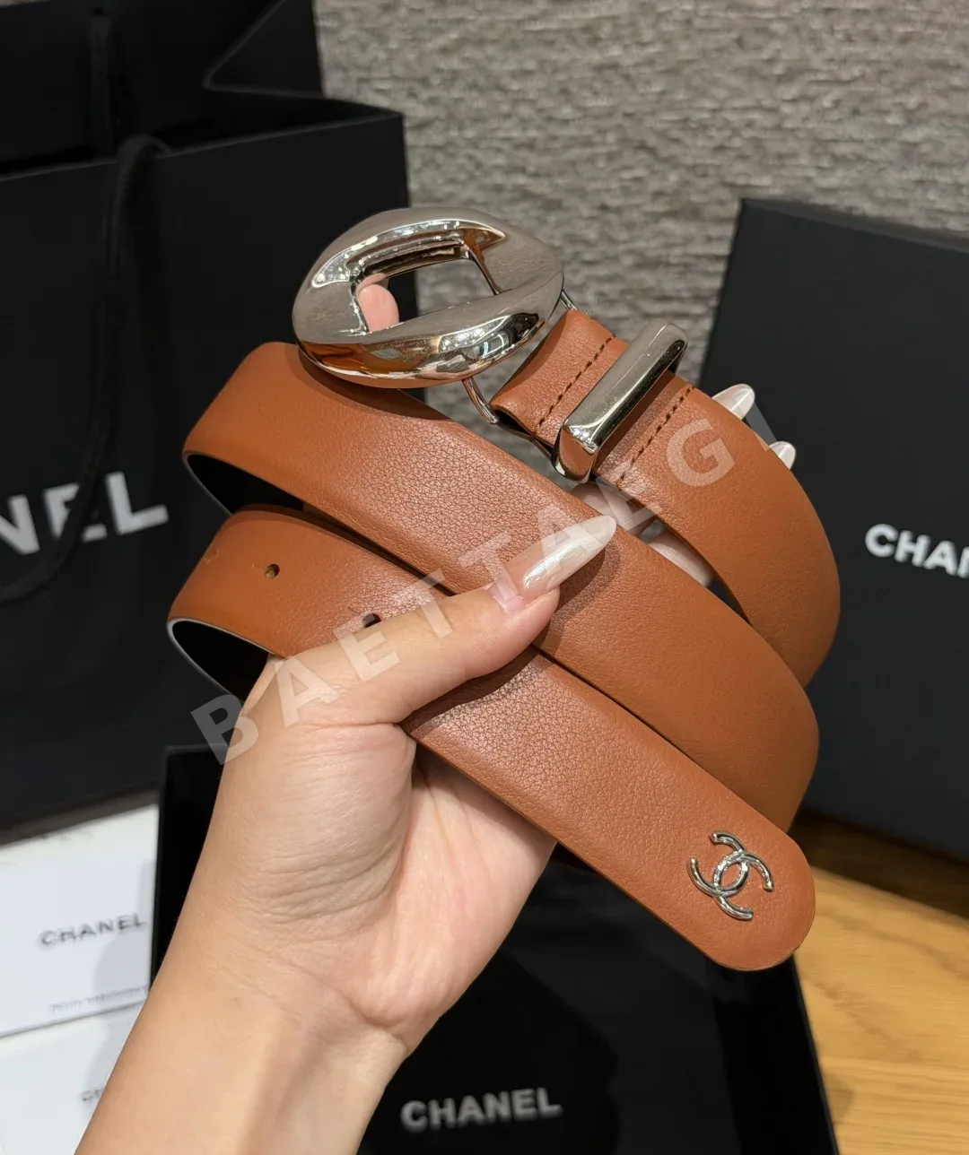 샤넬 가죽 벨트 30mm 상세 이미지 2