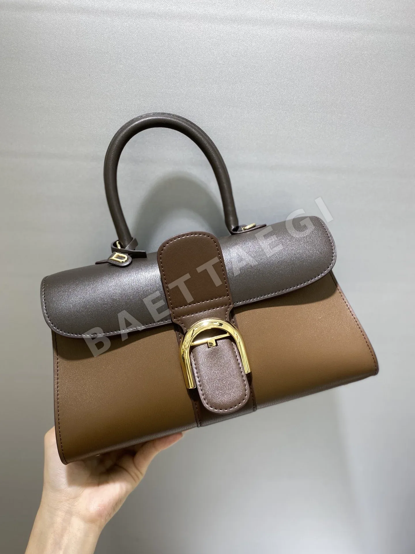 델보 더블 링 브릴리언트 박스 가죽 가방 상세 이미지 2