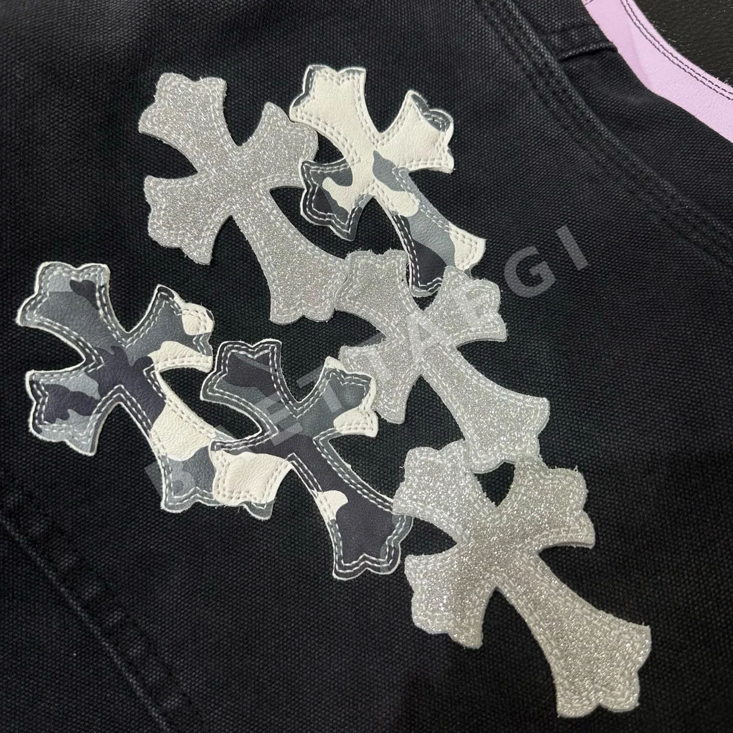 크롬하츠 카모플라주 실버 패치워크 남성 바지 상세 이미지 4