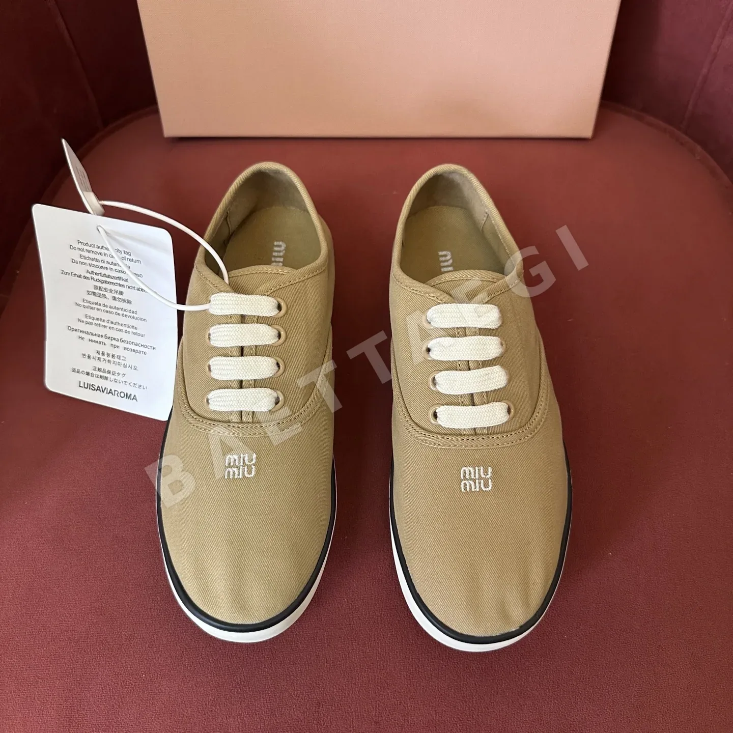 미우미우 스니커즈 캔버스 187886