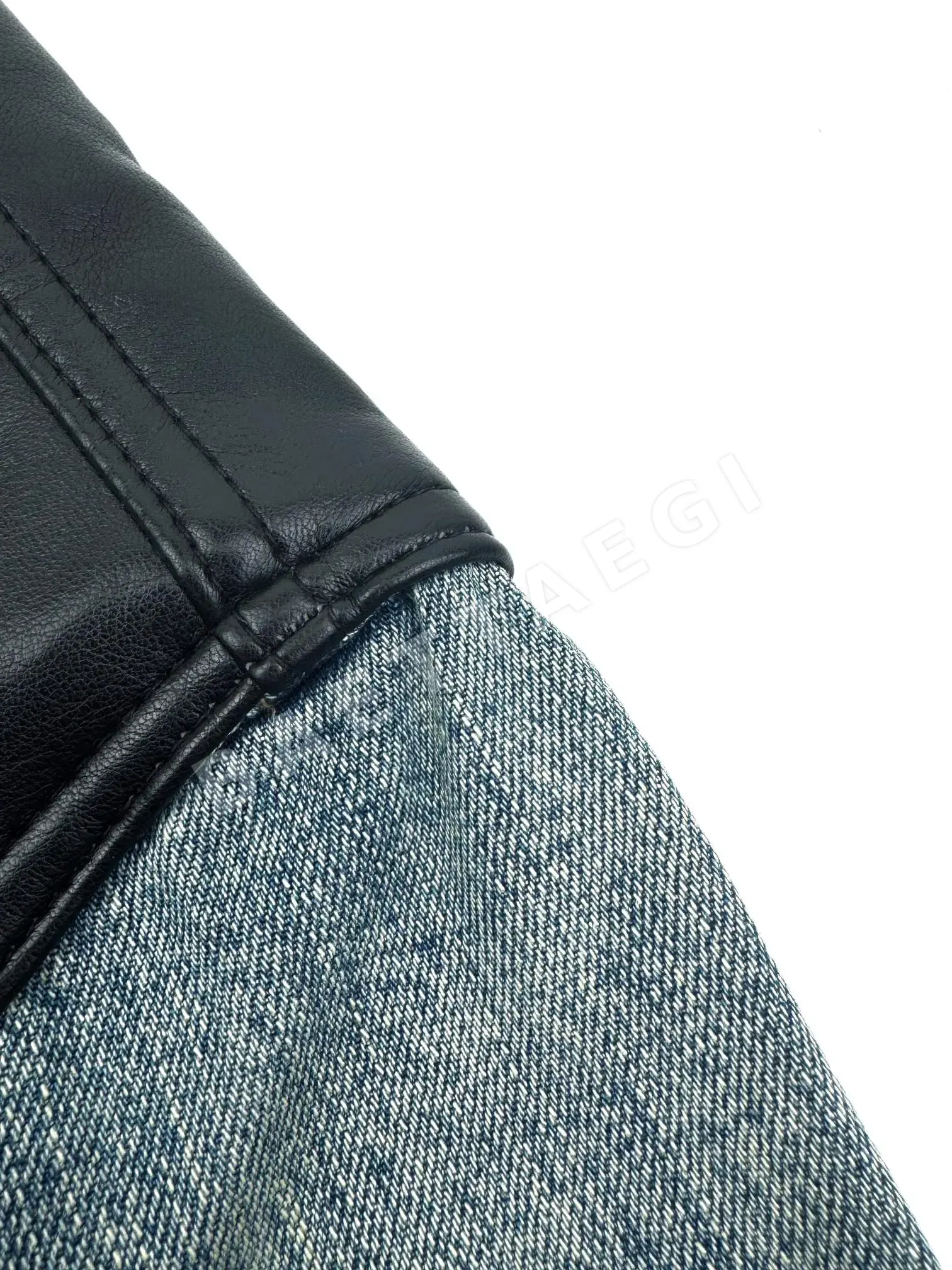 프라다 레더 데님 남성 자켓 상세 이미지 5