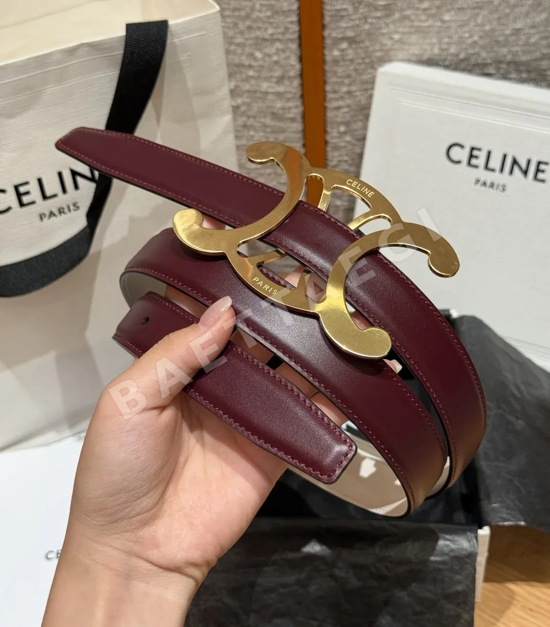 셀린느 트리옴프 코어 2.5 cm 벨트 상세 이미지 2