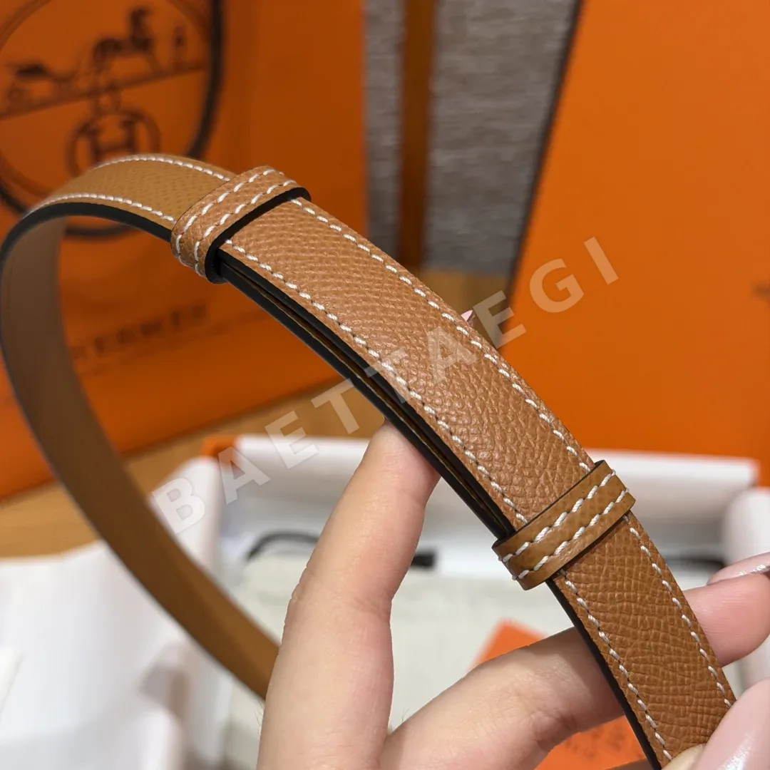 에르메스 H브랜드 체인 덩클 엡솜 가죽 벨트 상세 이미지 5