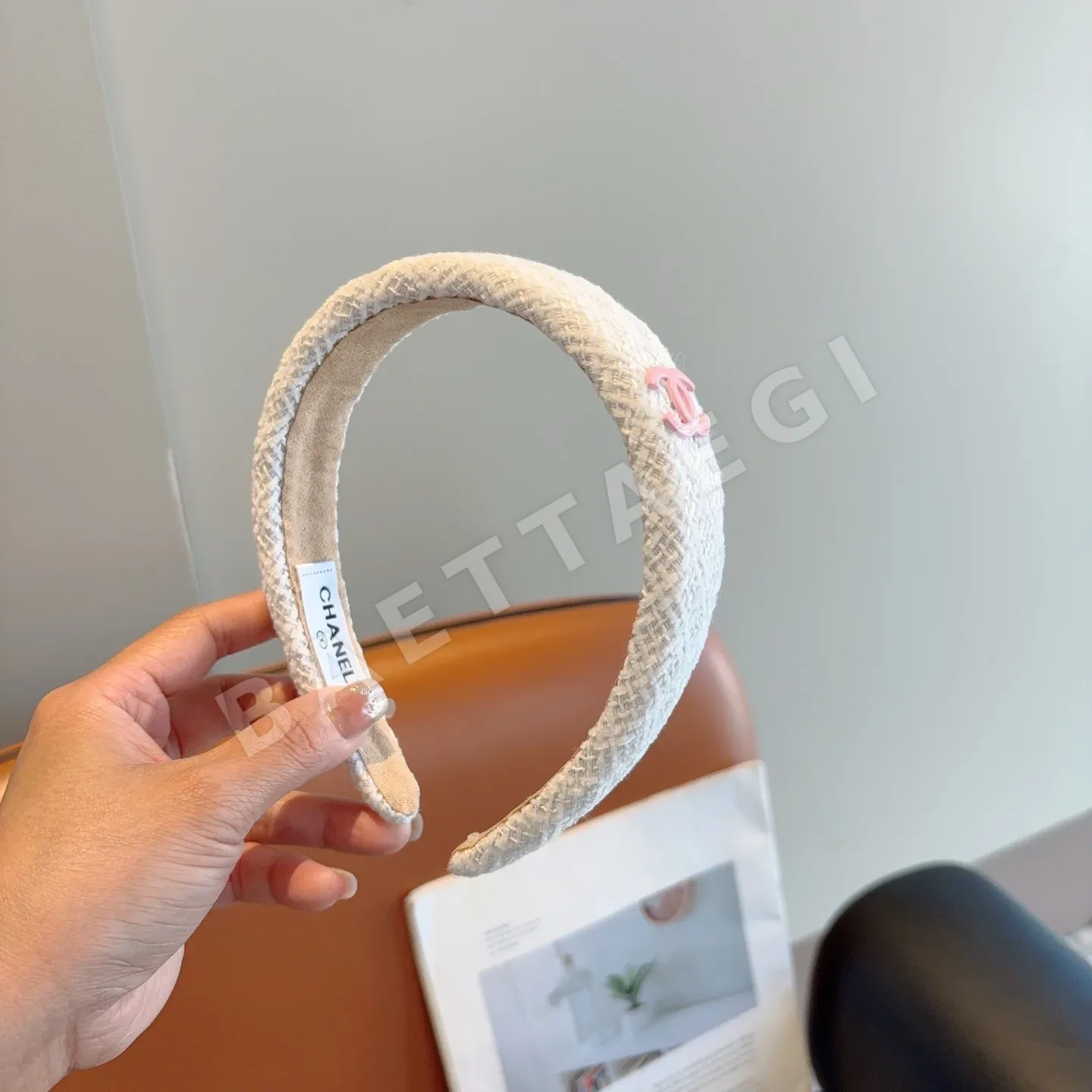 샤넬 더블 C 로고 미니 헤드밴드 182943