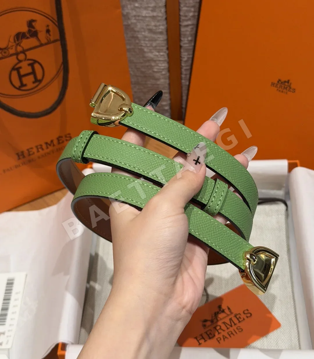 에르메스 H브랜드 엡솜 카프스킨 벨트 상세 이미지 3
