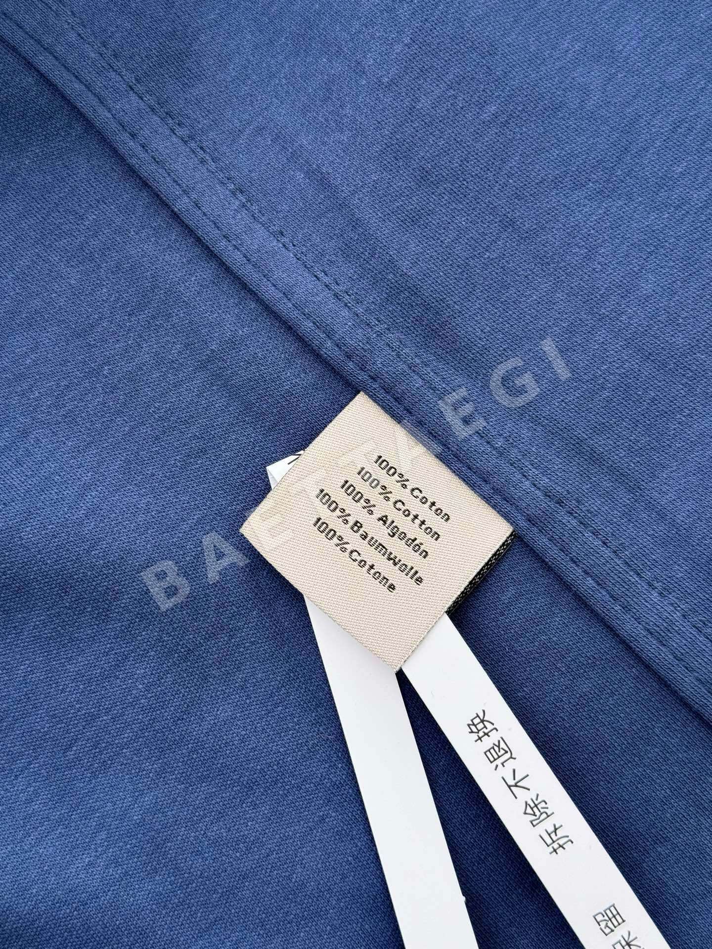에르메스 컬러 블록 크루넥 반팔 셔츠 상세 이미지 9