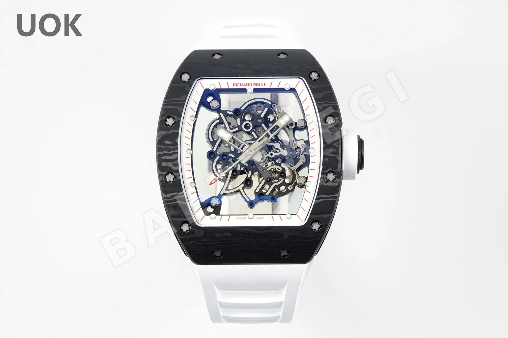리차드밀 스켈레톤 RMUL 2 무브먼트 남성 시계 레플리카 44906 Richard Mille