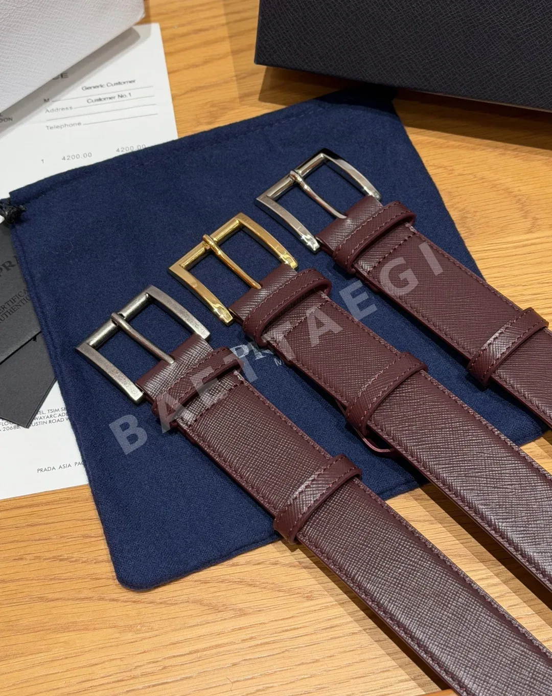 프라다 사피아노 가죽 남성 벨트 33mm 상세 이미지 2